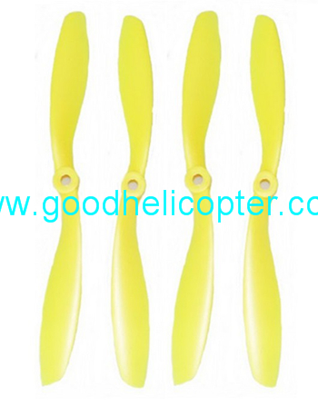 Wltoys V393 2.4H 4CH Brushless motor Quadcopter parts Blades (4pcs yellow) - Click Image to Close